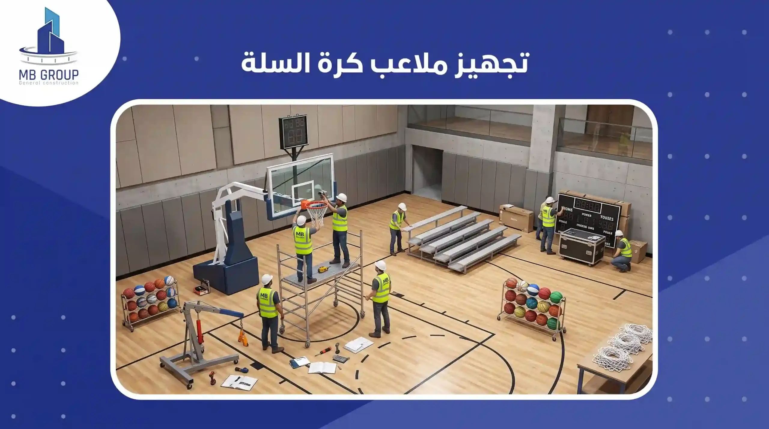 تجهيز ملاعب كرة السلة
