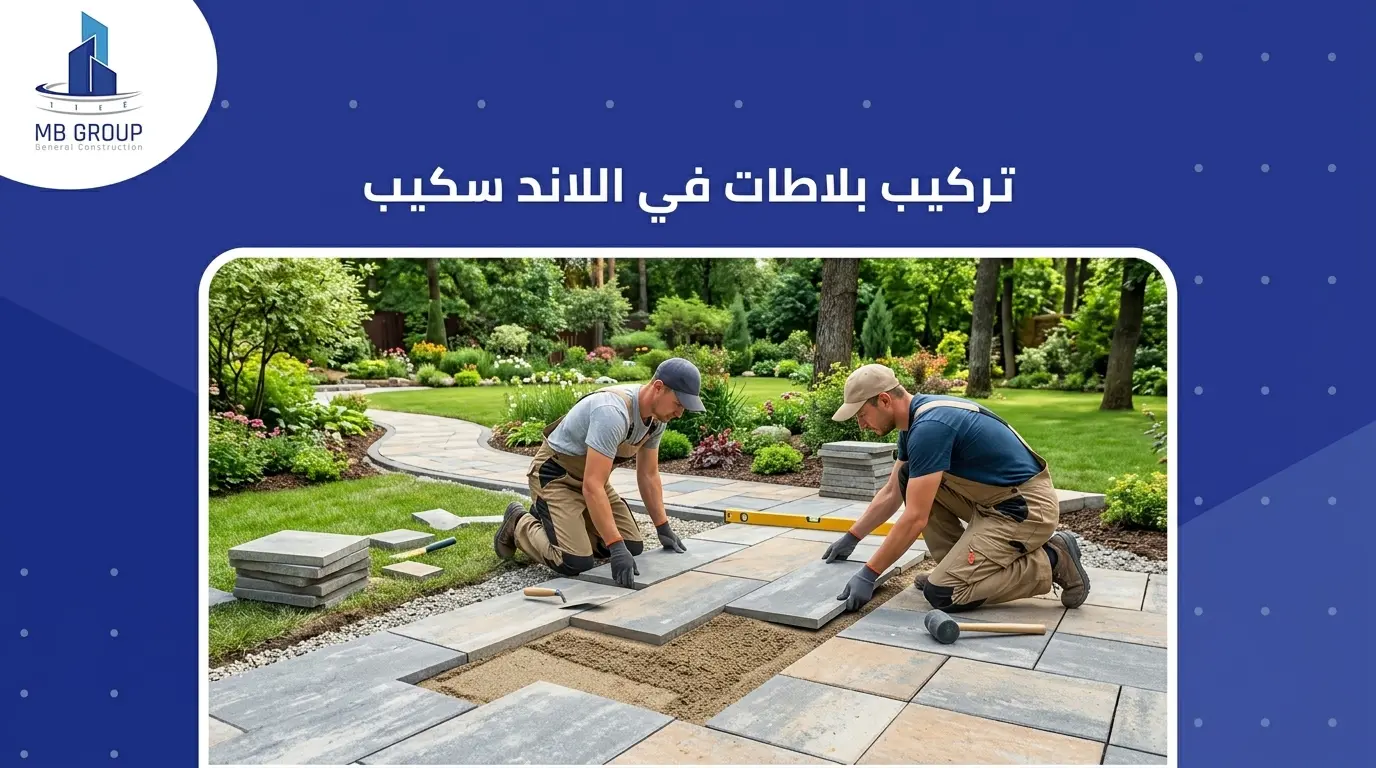 تركيب بلاطات في اللاند سكيب